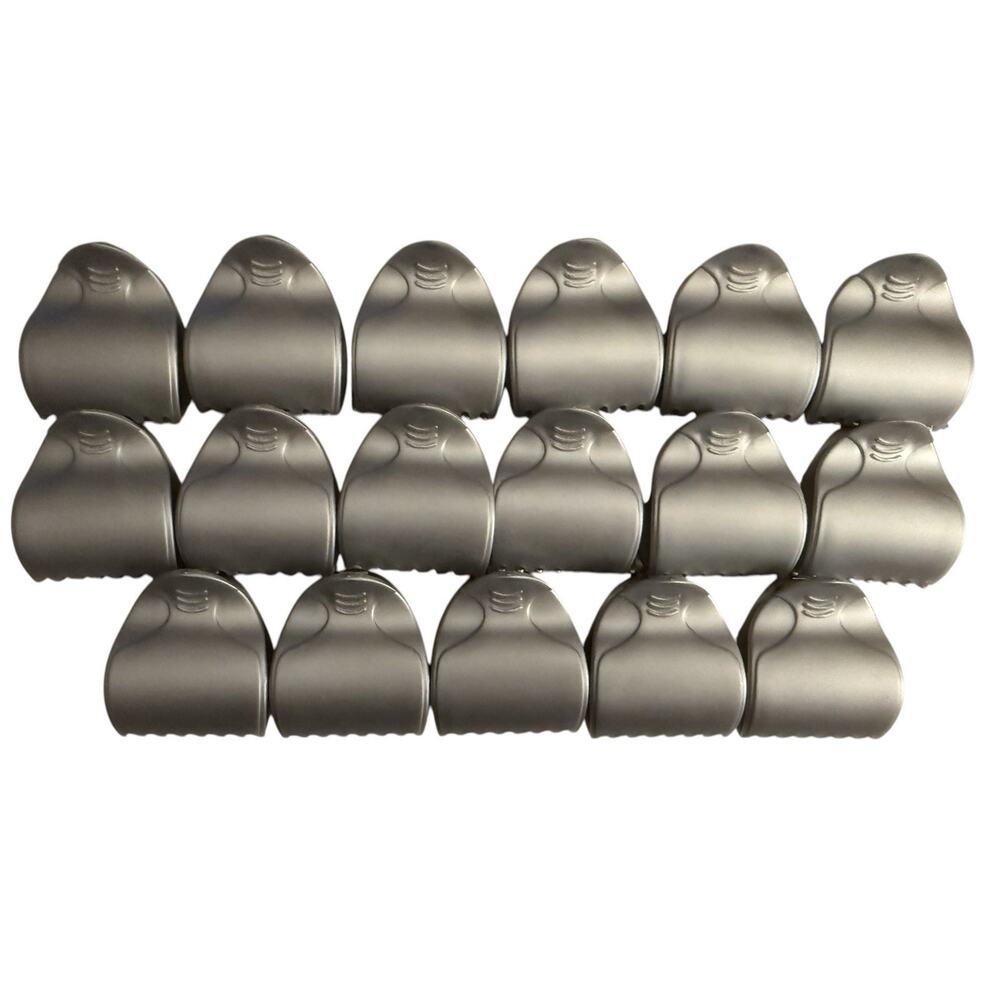 Conair Xtreme Instant Heat Hot Roller Clips Only Lot of 17 Silver